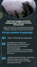В Бишкеке и Чуйской долине ожидаются гроза и сильный ветер