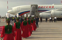 Владимир Путин прибыл в Кыргызстан на саммит ШОС и Игры кочевников