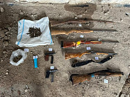 В Таласе нашли схрон с оружием