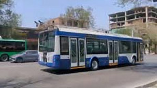 Троллейбус, переделанный в электробус, проходит тестирование в Бишкеке